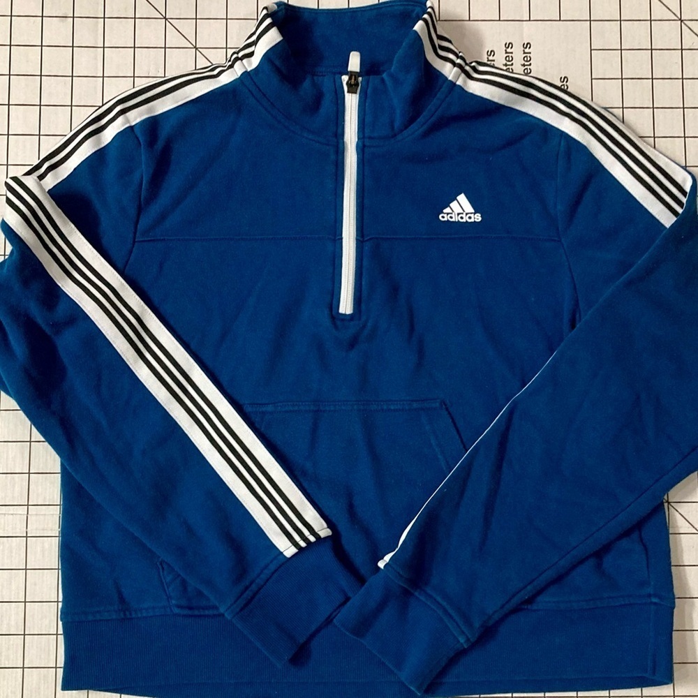 Adidas Women’s Small Blue 1/4 Zip Pullover‎